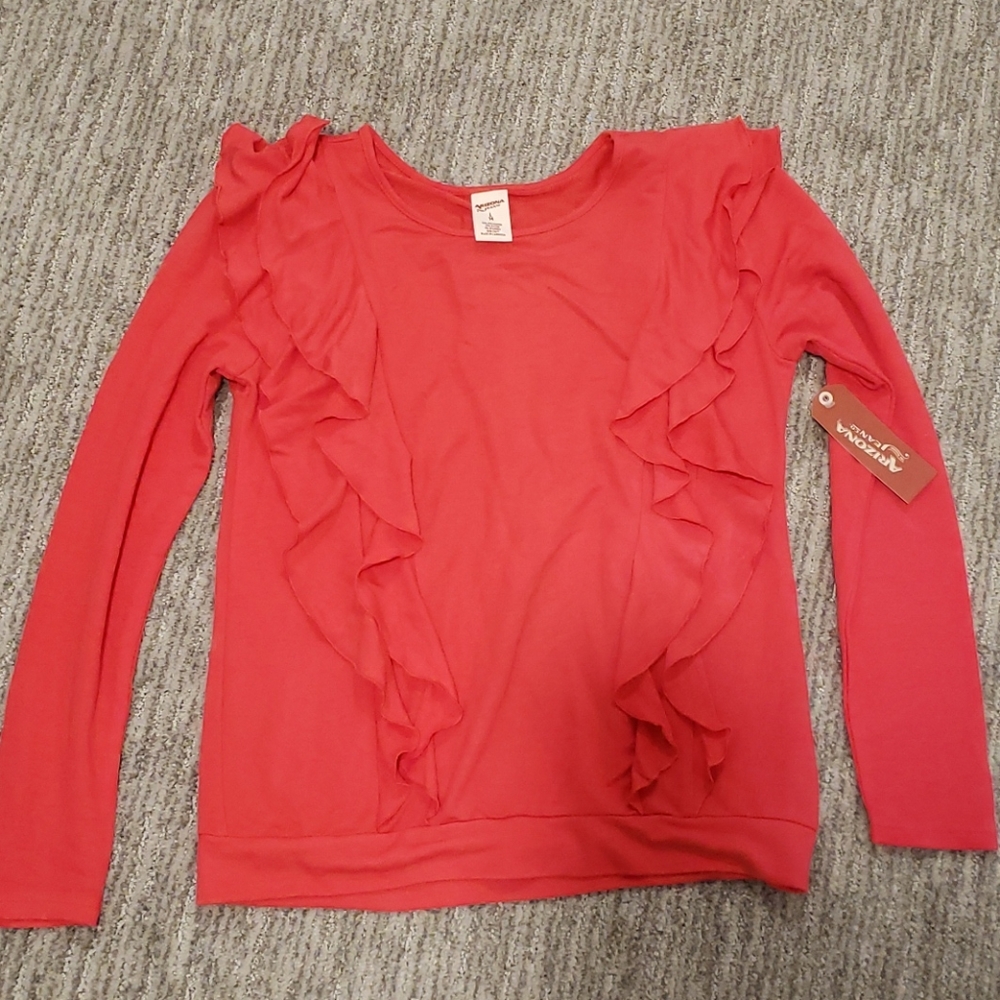 Ruffle long sleeve tshirt